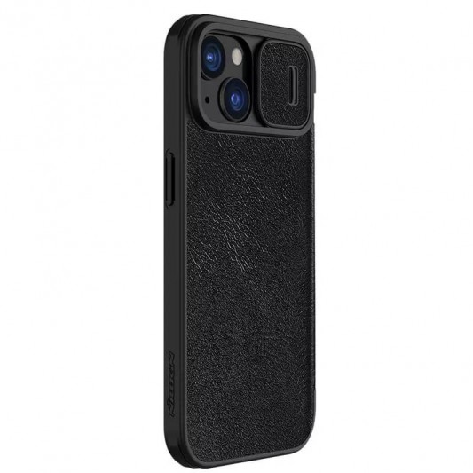 Шкіряний чохол-книжка Nillkin Qin Pro Camshield для Apple iPhone 15 (6.1") Чорний - зображення 2 