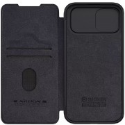 Шкіряний чохол-книжка Nillkin Qin Pro Camshield для Apple iPhone 15 (6.1") Чорний