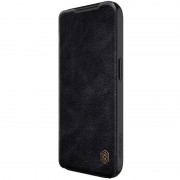 Кожаный чехол-книга Nillkin Qin Pro Camshield для Apple iPhone 15 Pro Max (6.7") Черный