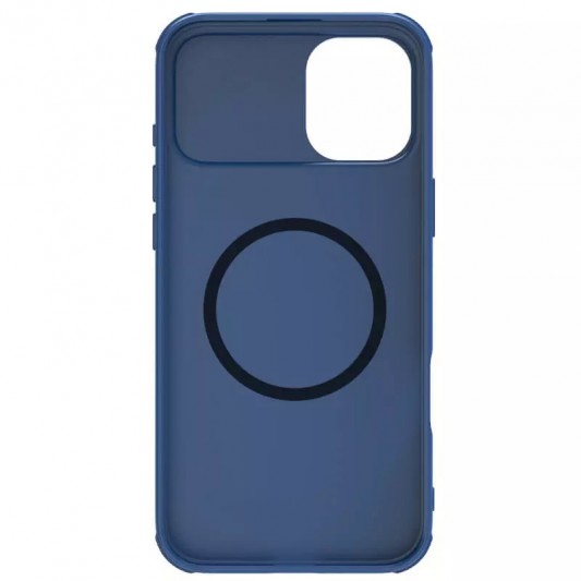 Карбоновая накладка Nillkin CamShield Pro Magnetic для Apple iPhone 16 (6.1") Blue - изображение 5