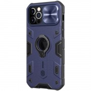 TPU+PC чехол Nillkin CamShield Armor (шторка на камеру) для Apple iPhone 12 Pro Max (6.7") Синий