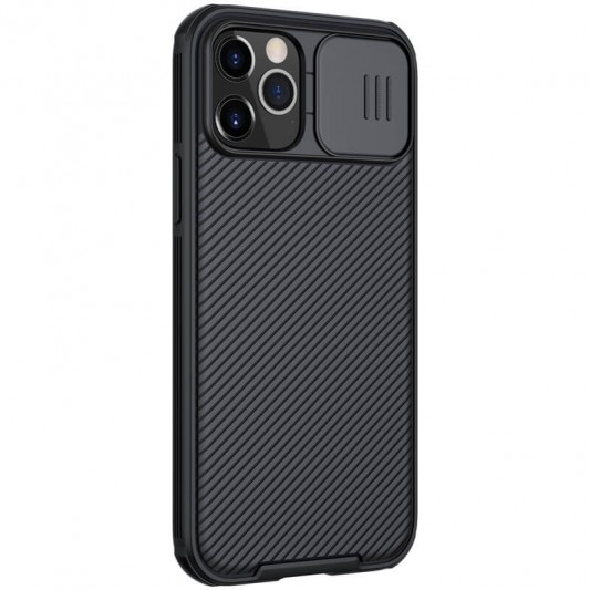 Карбоновая накладка Nillkin CamShield Pro для Apple iPhone 12 Pro Max (6.7") Черный / Black - изображение 3