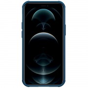 Карбоновая накладка Nillkin CamShield Pro для Apple iPhone 13/14 (6.1") Синий / Blue