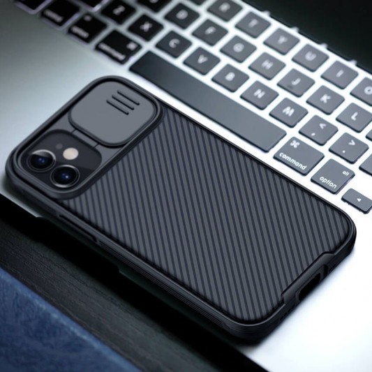 Карбоновая накладка Nillkin CamShield Pro для Apple iPhone 11 (6.1") Черный - изображение 4