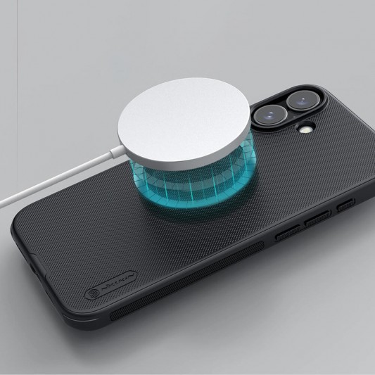 Чехол Nillkin Matte Magnetic Pro для Apple iPhone 16 (6.1") Черный / Black - изображение 4