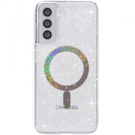 Чехол TPU Eclipse Sparkle (MagFit) для Samsung Galaxy S22 Clear