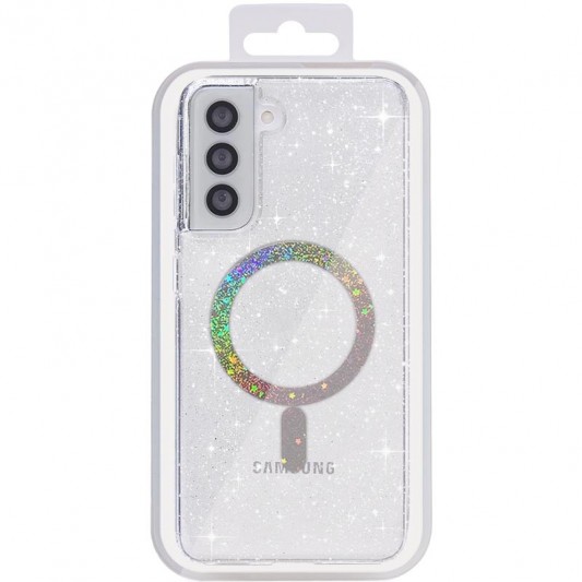 Чехол TPU Eclipse Sparkle (MagFit) для Samsung Galaxy S22 Clear - изображение 2