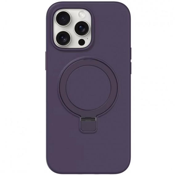 Чохол Silicone Case Full Protective NO LOGO with Ring для Apple iPhone 12 Pro / 12 (6.1") Purple