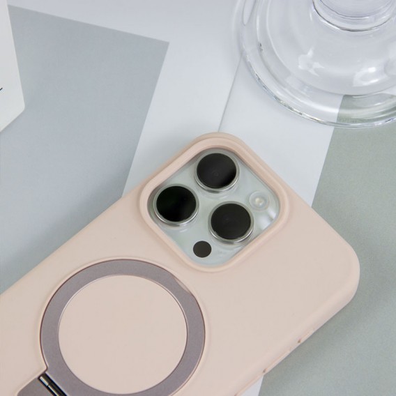 Чохол Silicone Case Full Protective NO LOGO with Ring для Apple iPhone 12 Pro / 12 (6.1") Pink