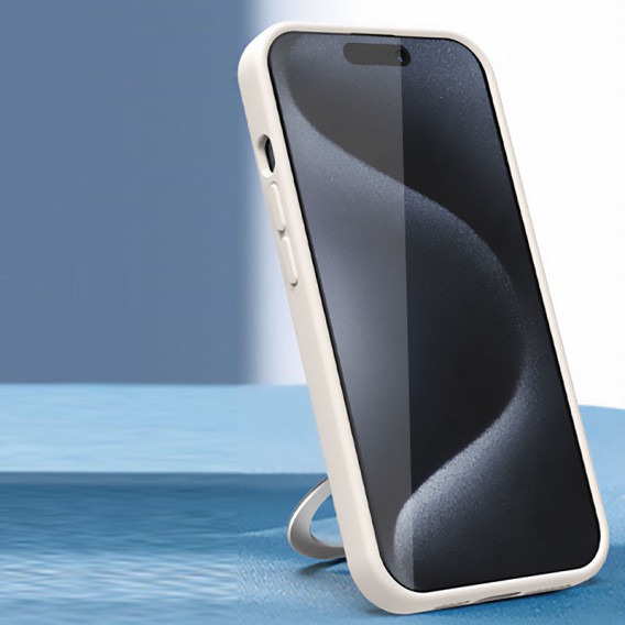 Чехол Silicone Case Full Protective NO LOGO with Ring для Apple iPhone 15 Pro (6.1") Pink