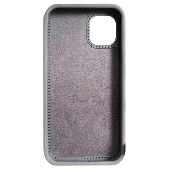 Чехол Silicone Case Full Protective NO LOGO with Ring для Apple iPhone 15 Pro Max (6.7") Grey