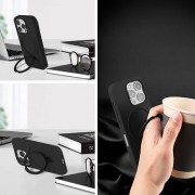Чехол Silicone Case Full Protective NO LOGO with Ring для Apple iPhone 16 Pro (6.3") Black