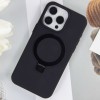 Чохол Silicone Case Full Protective NO LOGO with Ring для Apple iPhone 13 Pro (6.1") Black