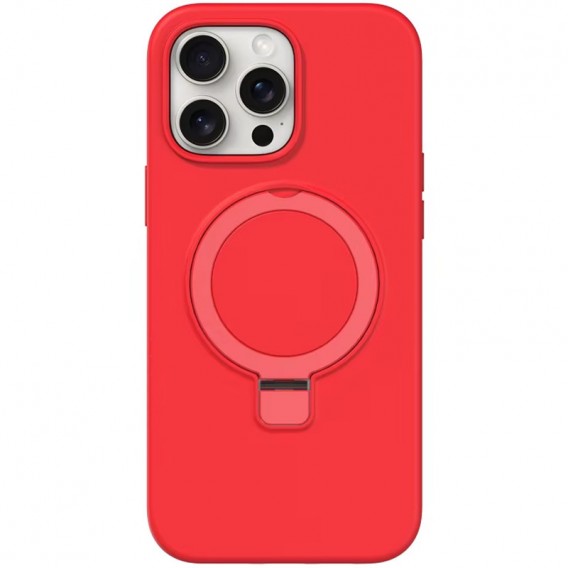 Чохол Silicone Case Full Protective NO LOGO with Ring для Apple iPhone 13 Pro (6.1") Red