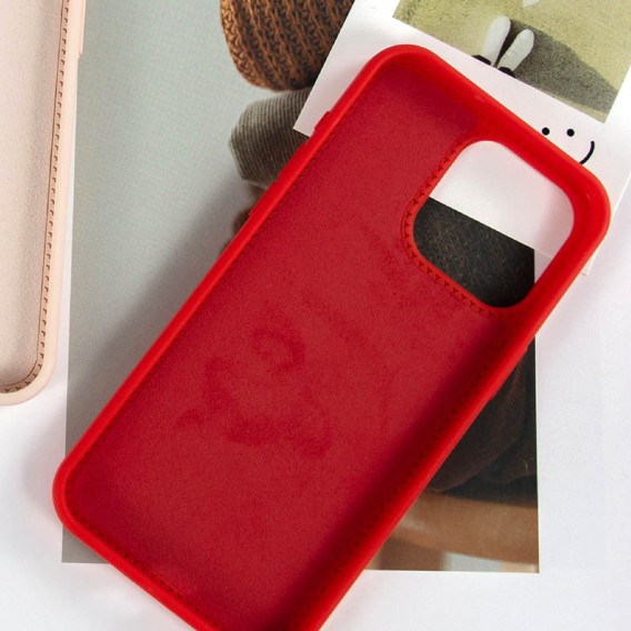 Чохол Silicone Case Full Protective NO LOGO with Ring для Apple iPhone 13 Pro (6.1") Red