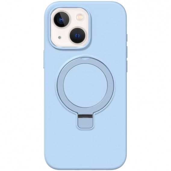 Чохол Silicone Case Full Protective NO LOGO with Ring для Apple iPhone 15 (6.1") Blue