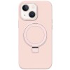 Чохол Silicone Case Full Protective NO LOGO with Ring для Apple iPhone 15 (6.1") Pink