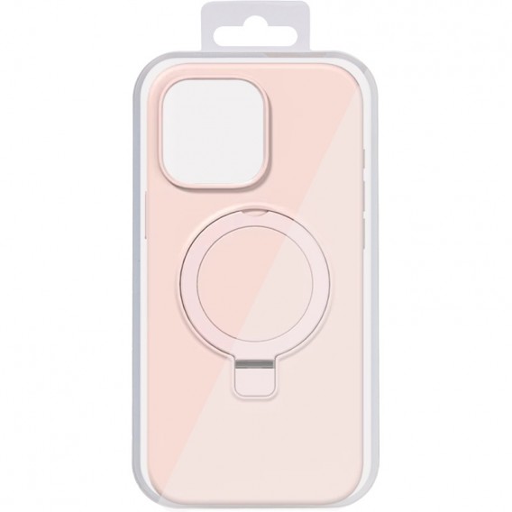 Чохол Silicone Case Full Protective NO LOGO with Ring для Apple iPhone 15 (6.1") Pink