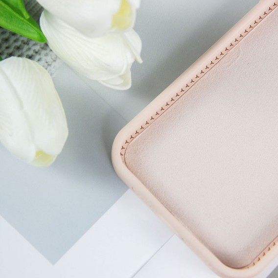 Чохол Silicone Case Full Protective NO LOGO with Ring для Apple iPhone 15 (6.1") Pink