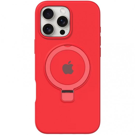 Чохол Silicone Case Full Protective with Ring для Apple iPhone 16 Pro Max (6.9") Red