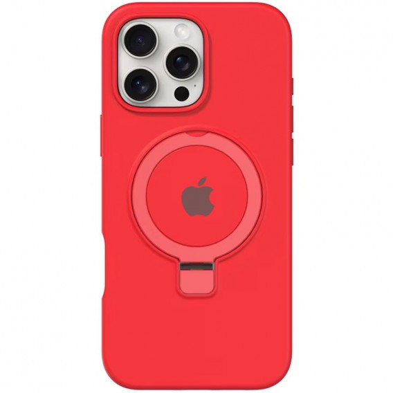 Чехол Silicone Case Full Protective with Ring для Apple iPhone 16 Pro Max (6.9") Red