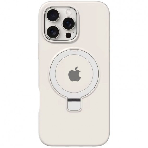 Чехол Silicone Case Full Protective with Ring для Apple iPhone 16 Pro Max (6.9") White