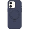 Чехол Silicone Case Full Protective NO LOGO with Ring для Apple iPhone 11 (6.1") Dark Blue