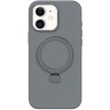 Чохол Silicone Case Full Protective NO LOGO with Ring для Apple iPhone 11 (6.1") Grey