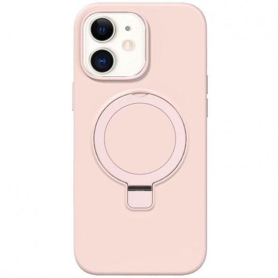 Чохол Silicone Case Full Protective NO LOGO with Ring для Apple iPhone 11 (6.1") Pink
