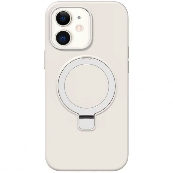 Чехол Silicone Case Full Protective NO LOGO with Ring для iPhone 11 (6.1") White
