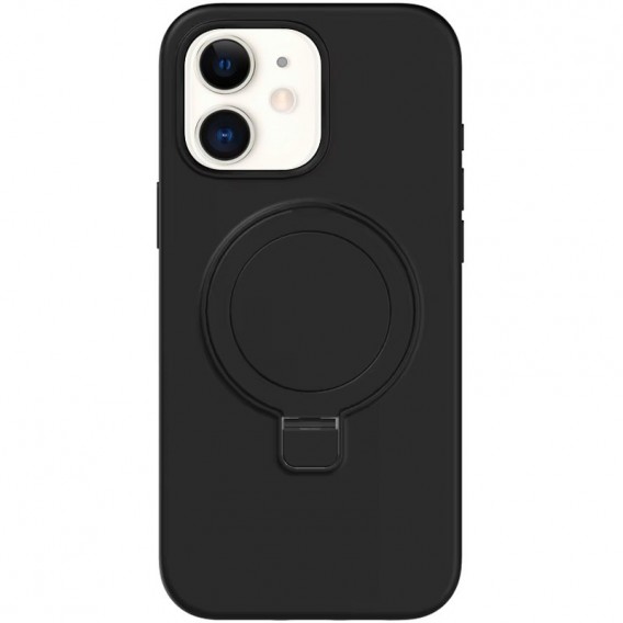 Чохол Silicone Case Full Protective NO LOGO with Ring для Apple iPhone 11 (6.1") Black