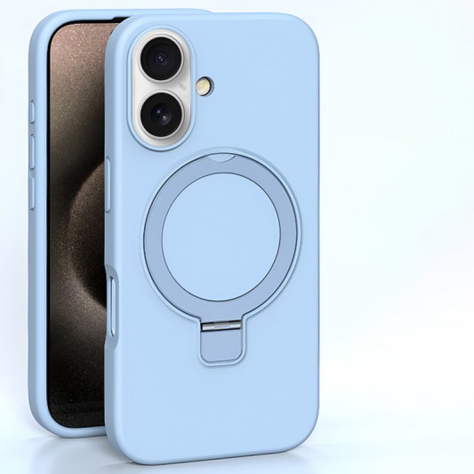 Чехол Silicone Case Full Protective NO LOGO with Ring для Apple iPhone 16 (6.1