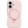 Чохол Silicone Case Full Protective NO LOGO with Ring для Apple iPhone 16 (6.1") Pink