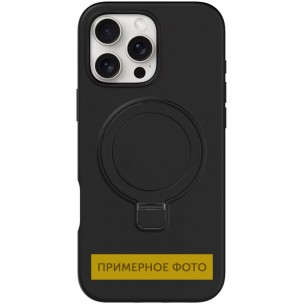 Чохол Silicone Case Full Protective NO LOGO with Ring для Apple iPhone 16e (6.1") Black