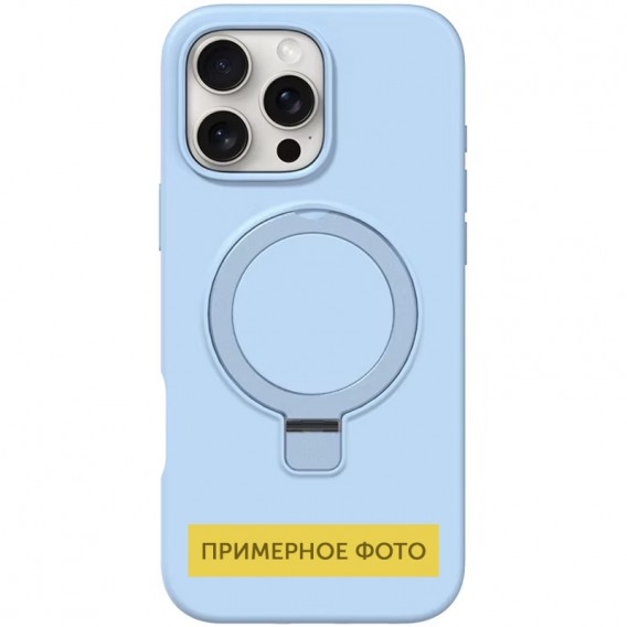 Чохол Silicone Case Full Protective NO LOGO with Ring для Apple iPhone 16e (6.1") Blue