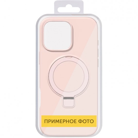 Чохол Silicone Case Full Protective NO LOGO with Ring для Apple iPhone 16e (6.1") Pink