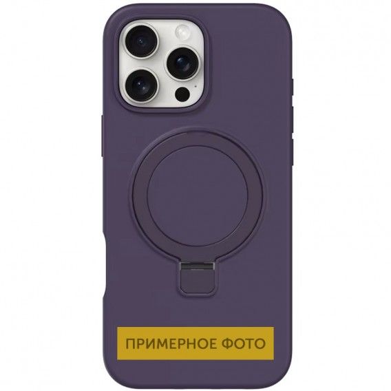 Чохол Silicone Case Full Protective NO LOGO with Ring для Apple iPhone 16e (6.1") Purple