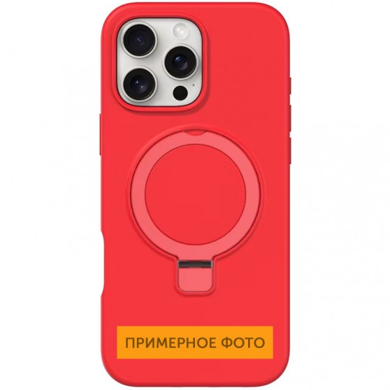 Чохол Silicone Case Full Protective NO LOGO with Ring для Apple iPhone 16e (6.1") Red