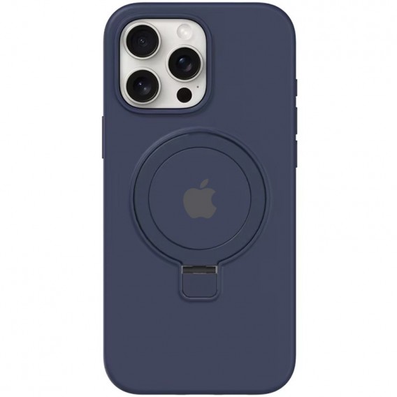 Чохол Silicone Case Full Protective with Ring для Apple iPhone 12 Pro / 12 (6.1") Dark Blue