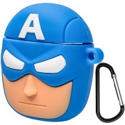 Силиконовый футляр Marvel & DC series для наушников AirPods 1/2 + карабин