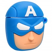 Силиконовый футляр Marvel & DC series для наушников AirPods 1/2 + карабин