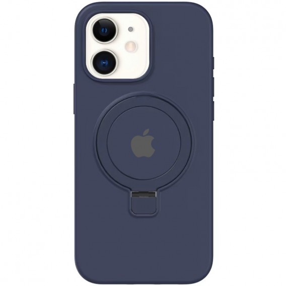 Чохол Silicone Case Full Protective with Ring для Apple iPhone 11 (6.1") Dark Blue