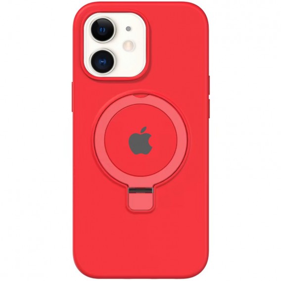 Чохол Silicone Case Full Protective with Ring для Apple iPhone 11 (6.1") Red