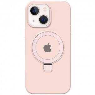 Чехол Silicone Case Full Protective with Ring для Apple iPhone 13/14 (6.1") Pink