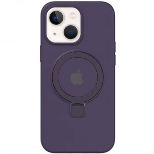 Чохол Silicone Case Full Protective with Ring для Apple iPhone 15 (6.1") Purple