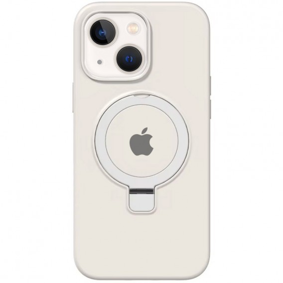 Чохол Silicone Case Full Protective with Ring для Apple iPhone 15 (6.1") White