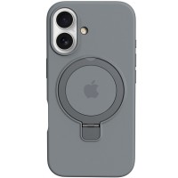 Чехол Silicone Case Full Protective with Ring для Apple iPhone 16 (6.1") Grey