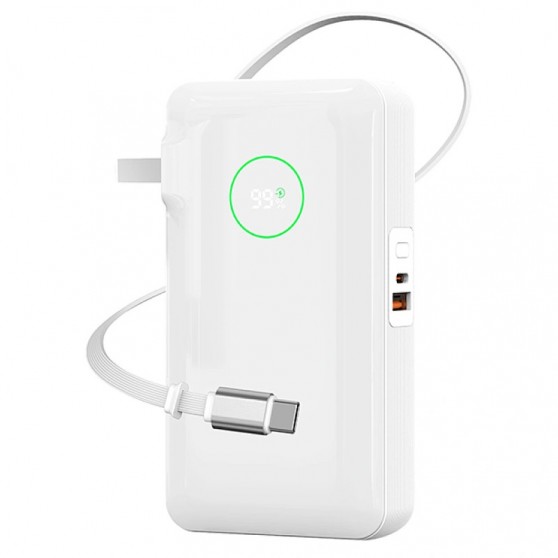 Портативний ЗП Power Bank WIWU Wi-P049 PD20W with cable 10000 mAh White