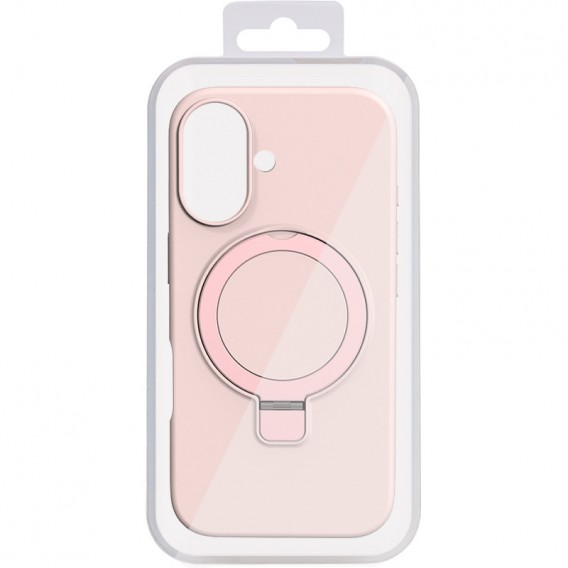 Чохол Silicone Case Full Protective NO LOGO with Ring для Apple iPhone 16 Plus (6.7") Pink