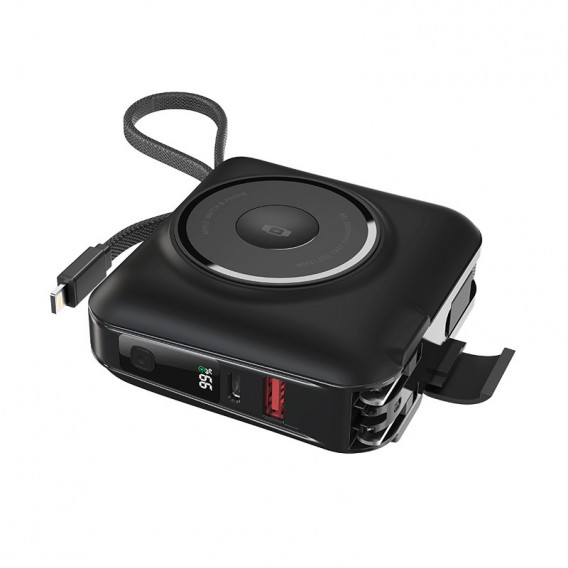 Портативний ЗП Power Bank WIWU Wi-P051 6 in 1 PD45W з БЗП 15000 mAh Black